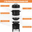Dakota Fields Alaki 51cm W Grill / Smoker Combo Gas & Charcoal Combo Grill