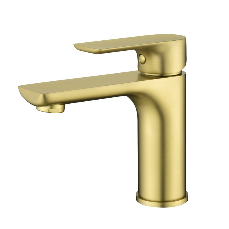 Single-Hole Bathroom Faucet, Brushed Gold