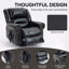 Fauteuil inclinable électrique en cuir véritable 350 lb - double moteur, chauffage, massage, port USB, position infinie-1969344321