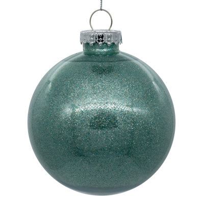 Clear Glitter Interior Ball Ornament