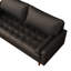 Canapé en cuir noir 69,68 po-1615286466