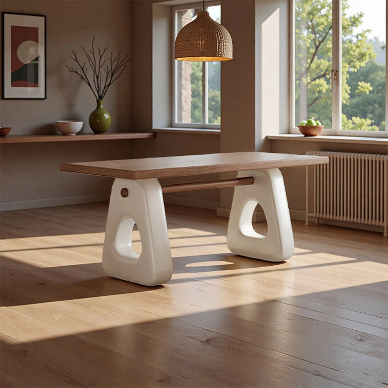 Table de salle à manger de luxe moderne, simple et légère, H 29,52 po x L 55,11 po x l 29,52 po