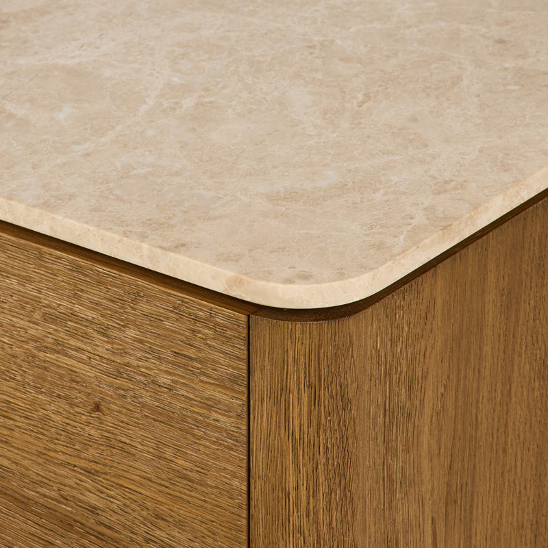 Raleigh 6 Drawer Dresser-Cappuccino Marble