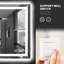 Miroir de salle de bain sans cadre à DEL, miroir intelligent-809660096