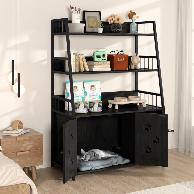 Daz Litter Box Enclosure, Black