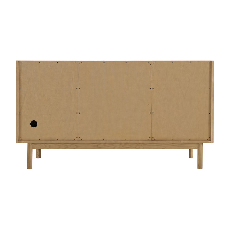 Laurent 60" Double Vanity, Light Natural Oak W/FreePower Wireless Charger, Ethereal Noctis, Light Natural Oak