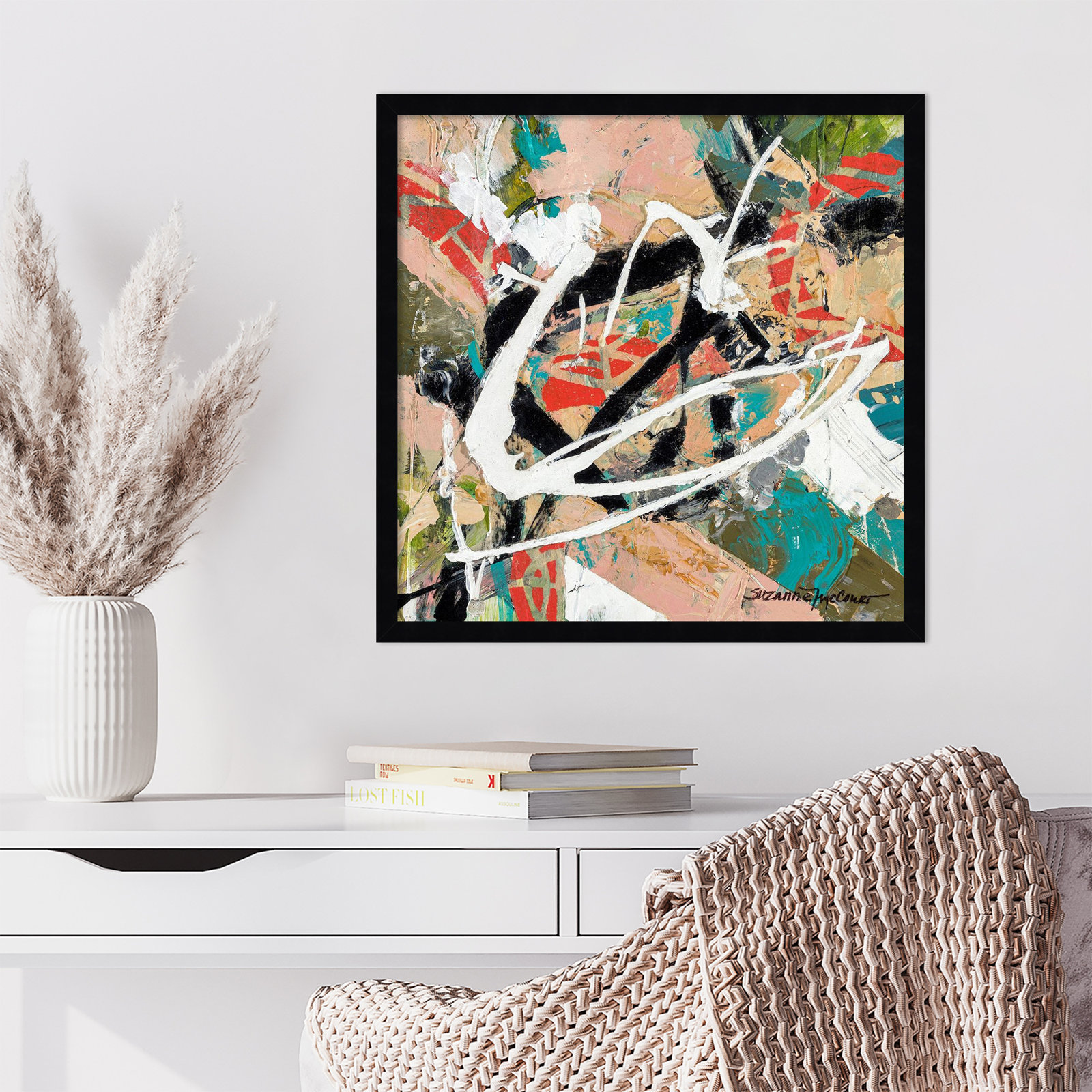 Sutter "Stacked" Print by Suzanne McCourt, 21" H x 21" W, Black