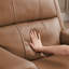 Fauteuil inclinable électrique en cuir véritable avec poche et coussin lombaire-1676451215