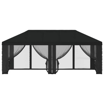 Vidaxl Gazebo Cover With Sidewalls Polyester Canopy Outdoor Shade Terrace