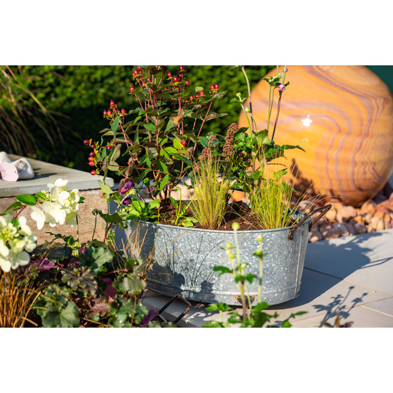 Keltner Metal Pot Planter, 29cm H x 67cm W x 36cm D