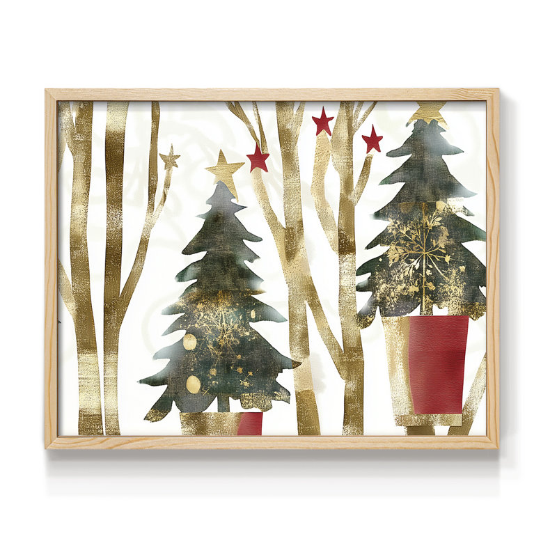 Chirstmas Art-DXLVI -Framed Print - Restickable, H 22 po x l 28 po, Naturel