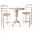 Round Top 3 Piece Pedestal Base, Counter Height Dining Set