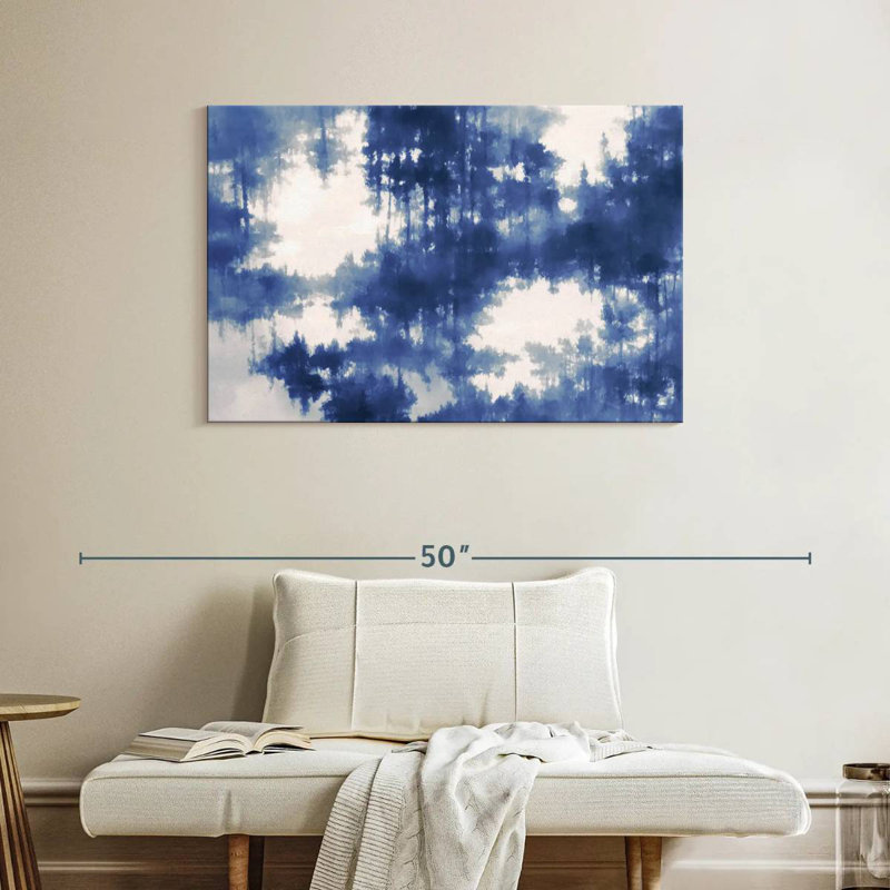 Abstract Blue Forest Reflection