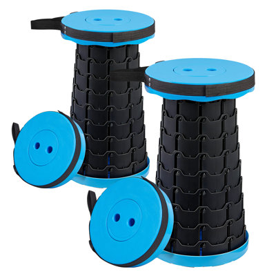 Upgraded Foldable Stool Thickened Set Of 2, Portable Collapsible Stool Retractable Stool, Foldable Portable Collapsible Chair For Fishing, Hiking Tours, BBQ, Parties, Outdoor Activities