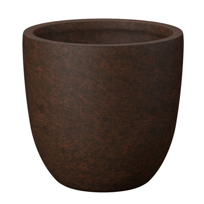 Pot à fleurs / pot rond en béton avec trous de drainage