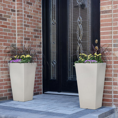 Step2 Tremont Square Tall Tapered Plastic Outdoor Planter