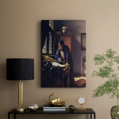 Le géographe - Toile tendue sur toile par Jean Vermeer