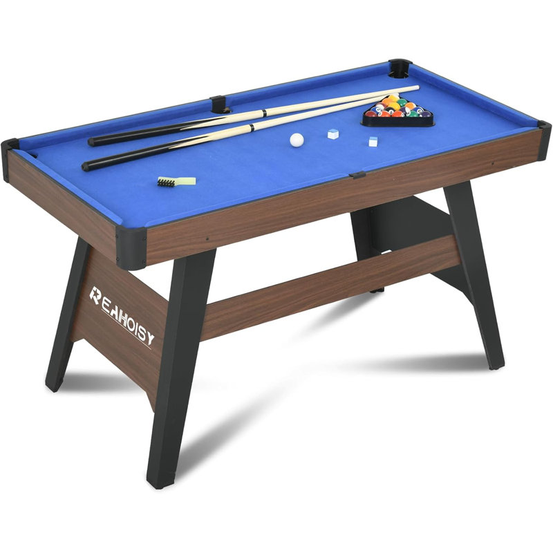 Table de billard portative avec patins RayChee, Bleu