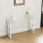 Console Modern Living Space - Pieds en acier inoxydable et plateau en verre avec base transparente et élégante