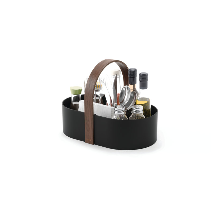 Bellwood ABS Makeup Organizer, Black/Walnut