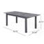 Table de salle à manger d'extérieur extensible en bois d'acacia (table incluse seulement)