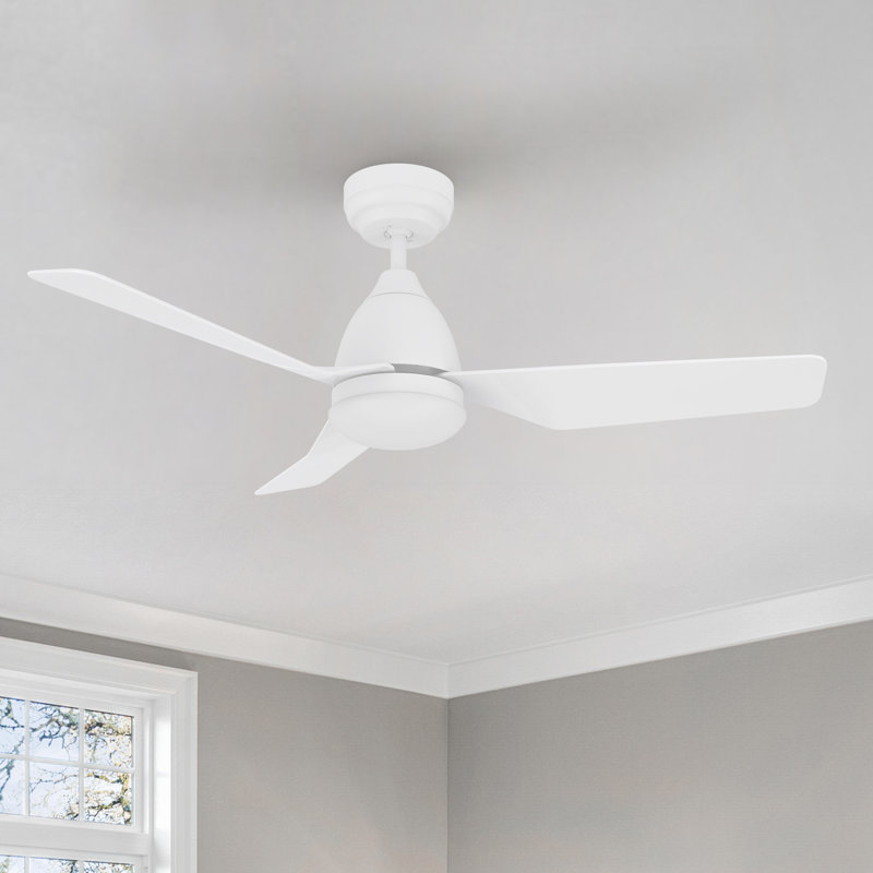 Ventilateur de plafond standard intelligent à 3 pales 44 po avec télécommande et ensemble d'éclairage Raenah