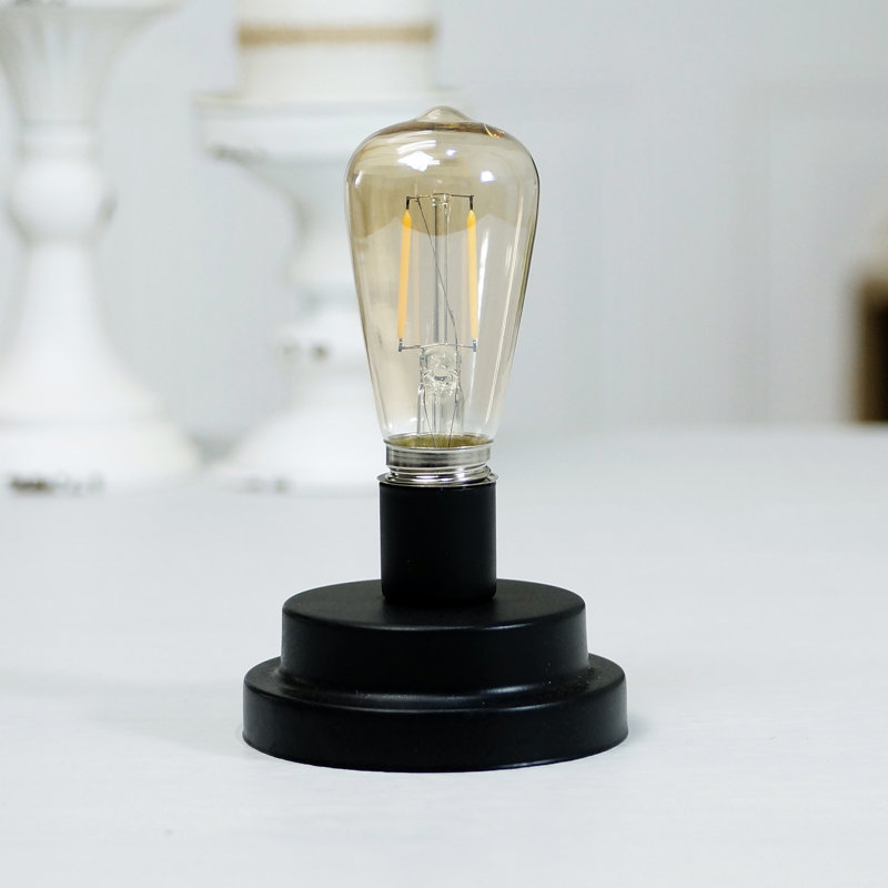 Lampe de table noire Leonarda, H 6 po x l 3,75 po x P 3,75 po
