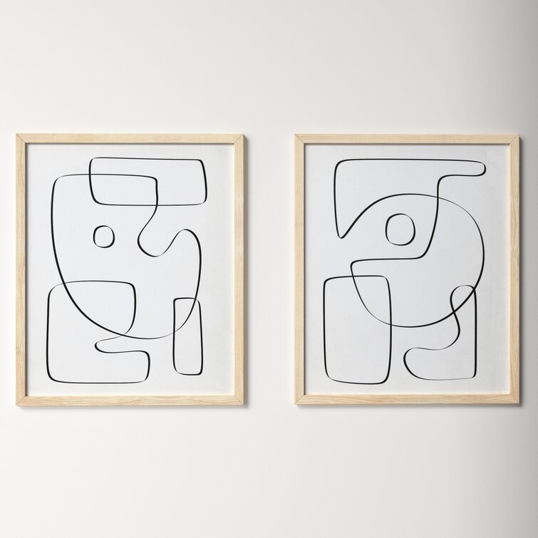 abstract line wall art