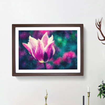 Purple Tulip Flower - Framed Print