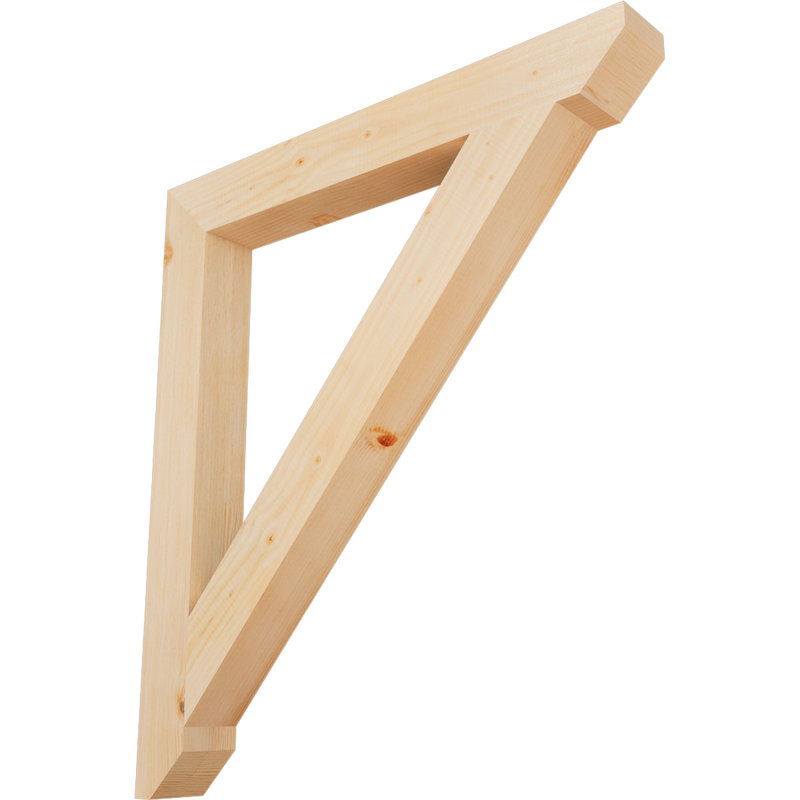 Support traditionnel en bois rustique à lattes, Sapin de Douglas, H 38 po x l 3,5 po x P 34 po