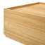 Table basse 1 pièce au fini naturel avec rangement double face, style transitionnel, mobilier de salon