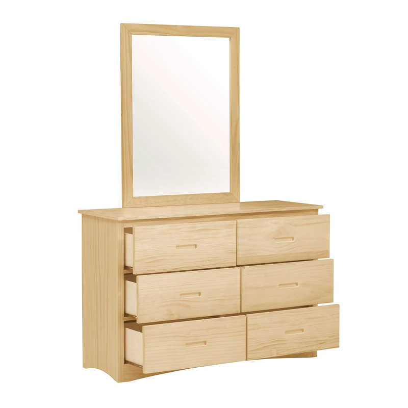 Commode de rangement moderne à 6 tiroirs avec miroir, pour chambre à coucher, salon, couloir, Tiroirs; miroir, 6