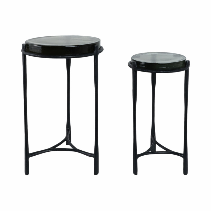 Table d'appoint Everly Quinn 2 pièces Adonia, Argent
