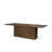 Joaquin 94" Dark Brown Solid Wood Carved Woven Base Rectangular Dining Table