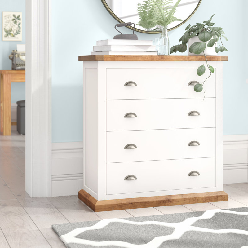 Newport 90cm W 4 - Drawer Chest of Drawers, Waxed Oak