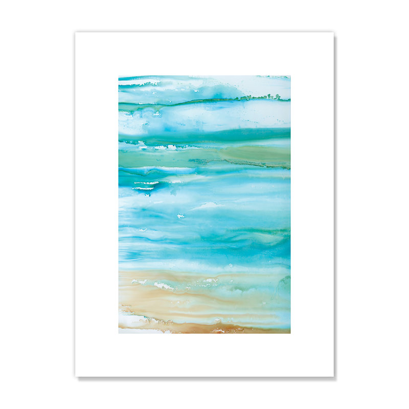 Coastal Abstract II - Peinture, Papier, H 16 po x l 12 po x P 0,1 po