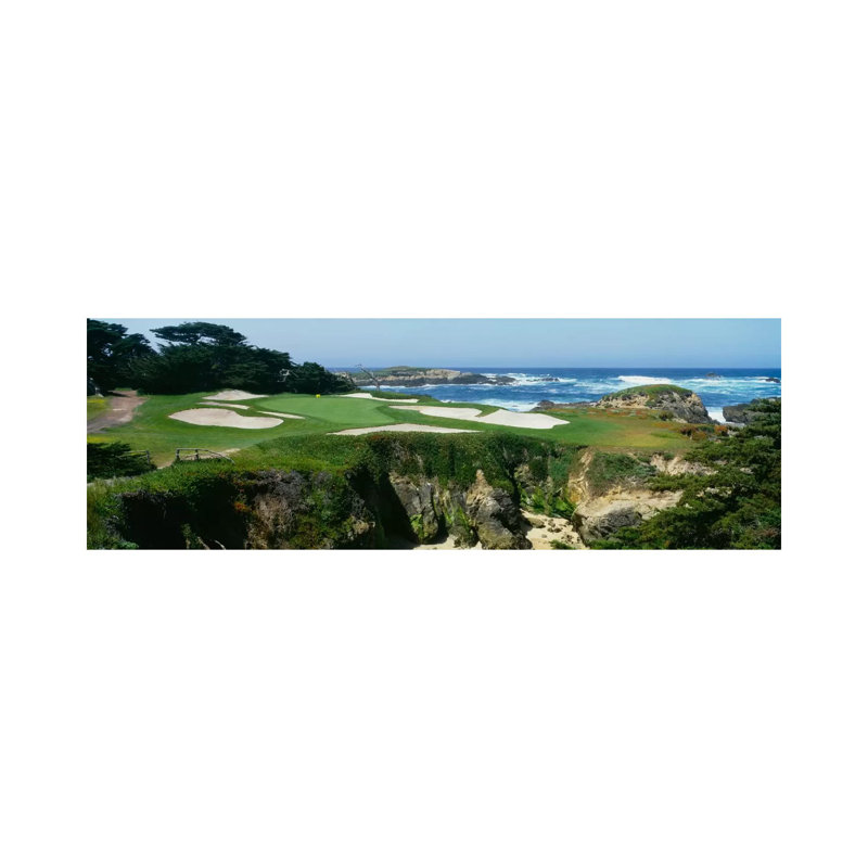 15e trou I, terrain de golf de Cypress Point, Pebble Beach, Californie, États-Unis - Estampe numérique sur toile tendue avec châssis