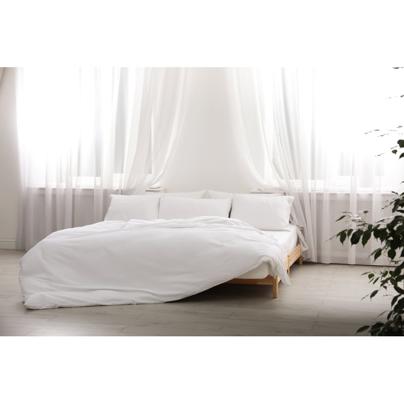 Lightweight All Season Comforter/Duvet Insert, Hypoallergenic, 100% Long Staple Cotton 300TC Duvet Insert, 300 GSM, King