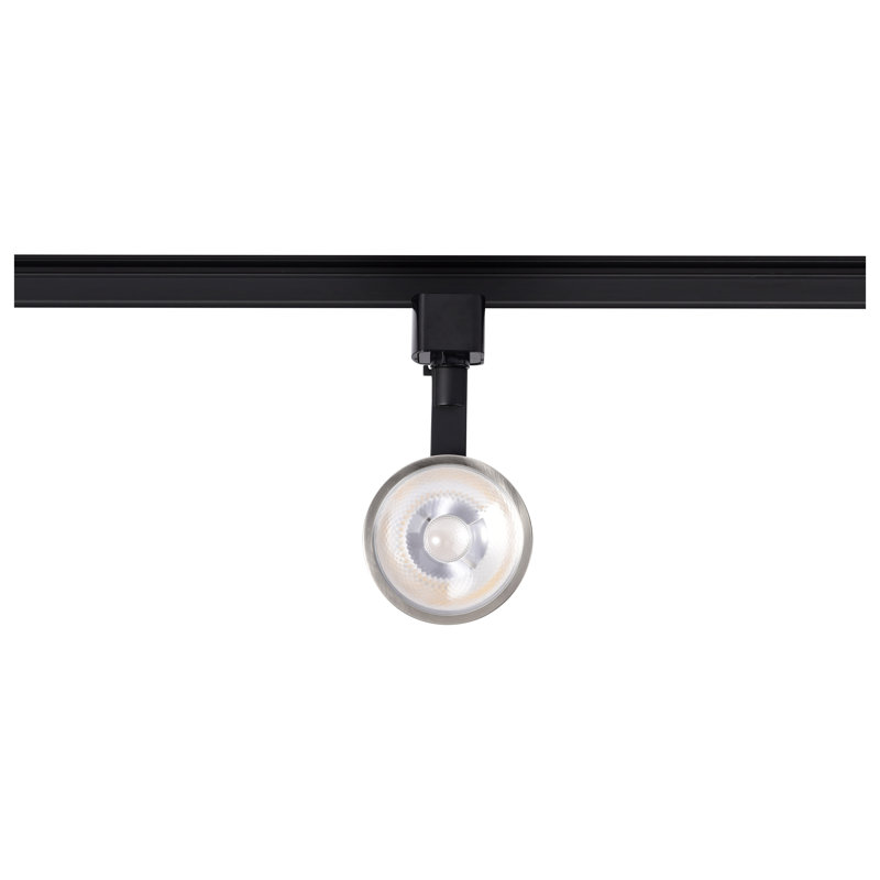 Tête de rail d'éclairage Nuvo Lighting, 36°, Noir mat / nickel brossé