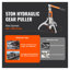 5-Ton Hydraulic Gear Puller with 2 or 3 Jaws, 8-Inch Capacity Wheel Bearing Separator Tool Kit in Carrying Case