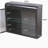2-Door Wall-Mounted Metal Storage Cabinet with Tempered Glass Doors & Shelves for Bathroom, Kitchen, Living Room-1119217310