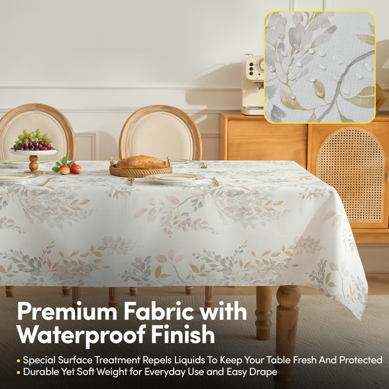 Nappes imprimées en tissu imperméable, housses de table de salle à manger faciles d'entretien par Sweet Home Collection®