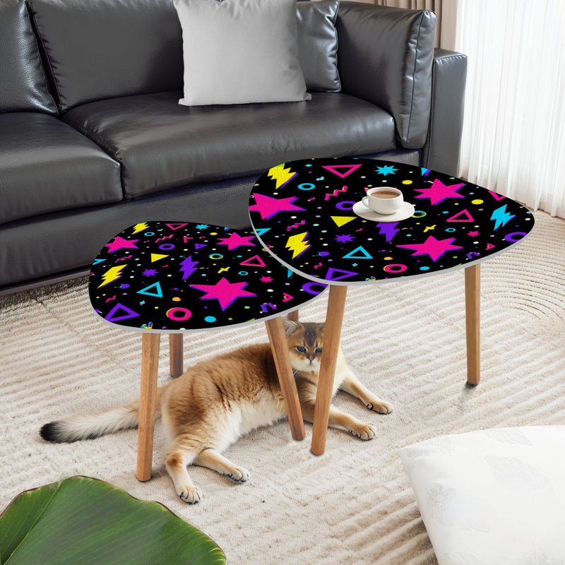Ensemble de 2 tables basses gigognes Triangle