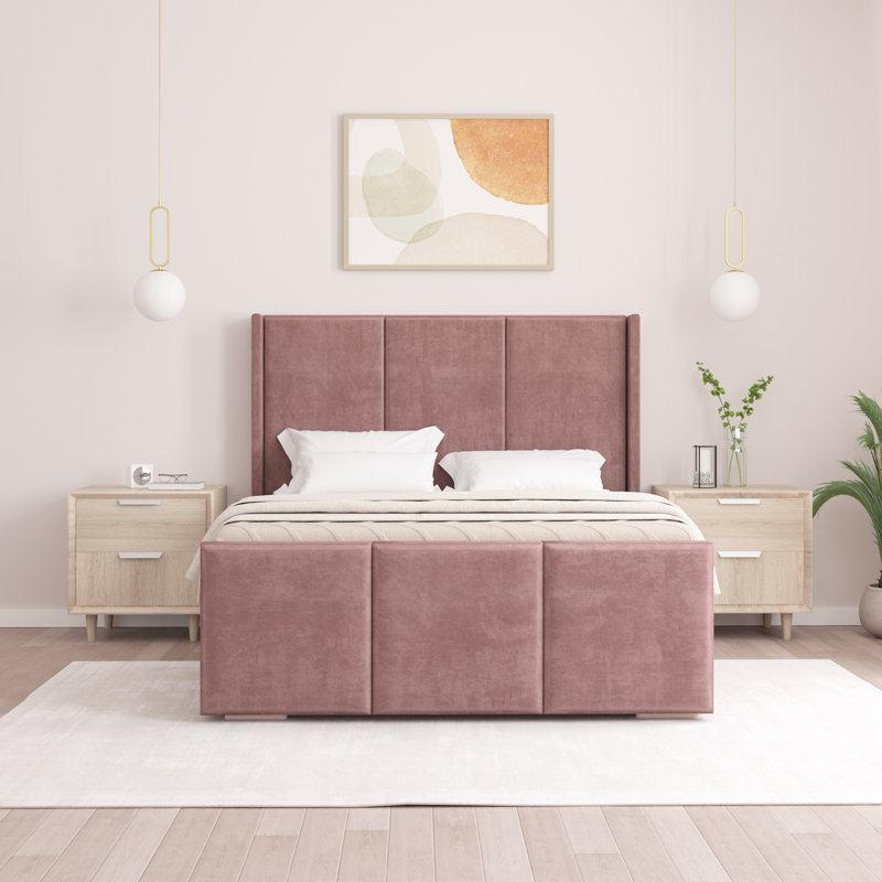 Berlin Bed Frame, Lilac, Double (4'6)