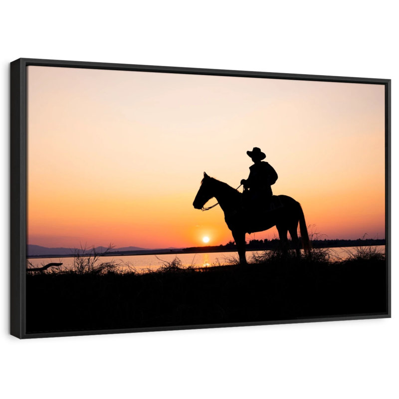 " Cowboy Silhouette Wall Art ", 9" H x 13" W