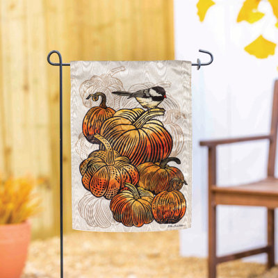 Magnifique drapeau de jardin moiré citrouilles
