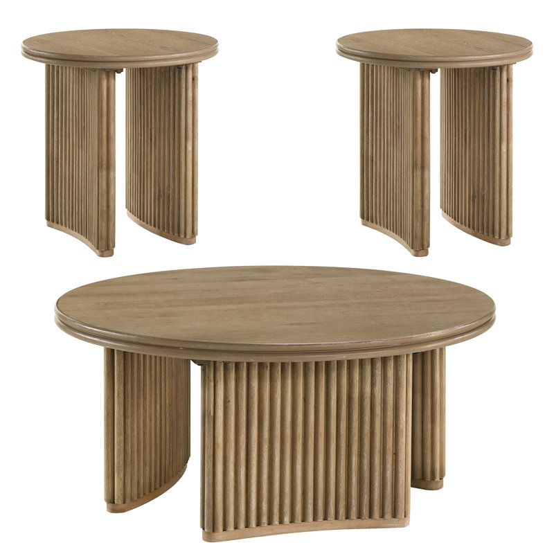 Ensemble de tables basses 3 pièces Syed, 3 Pieces: Coffee Table, 2 End Tables