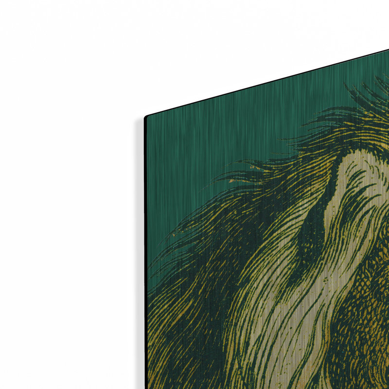 Art mural luxueux en métal «Jungle Flair 3» par Wild Apple, 24 po x 24 po, H 24 po x l 24 po
