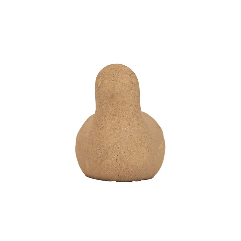 Foreside Home & Garden Sitting Bird Figure Natural Terracotta
