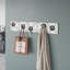 Hanger Stylish Wall-Mounted Hanger with 5 Black Metal Hooks